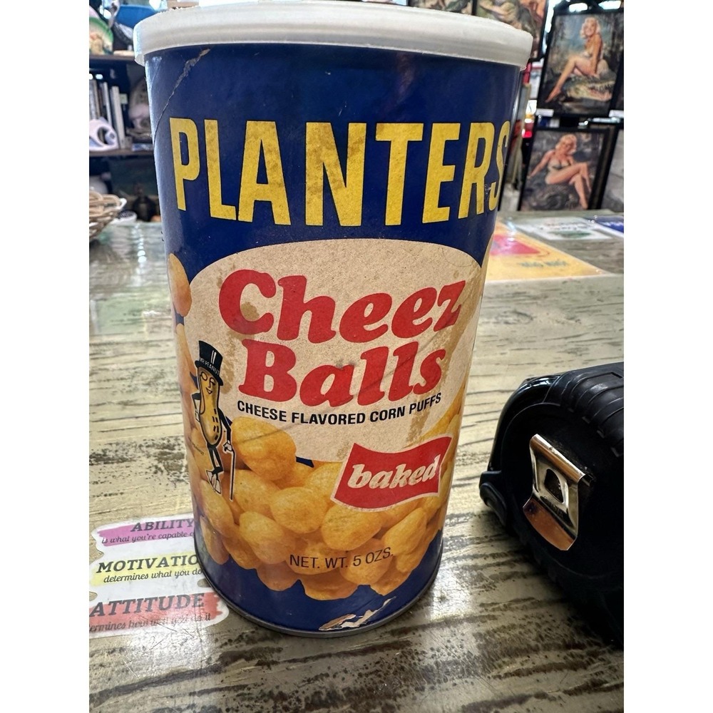 Vintage Original Can Of Planters Cheez Balls Cheese Balls Empty 5 Oz